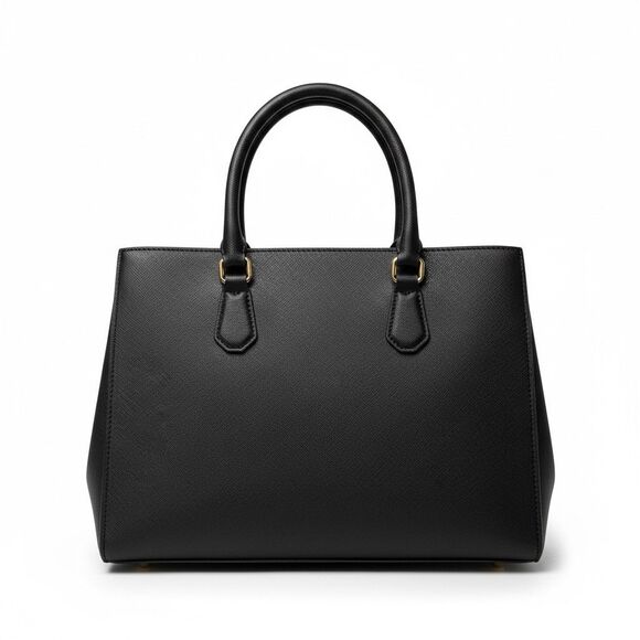 Michael Kors Black Serafino Leather Tote Bag / NWOT - Picture 3 of 7